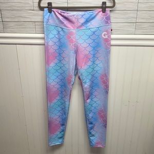 GRRRL Leggings Size XL Kortney/Heather Full Leg Multicolor Mermaid